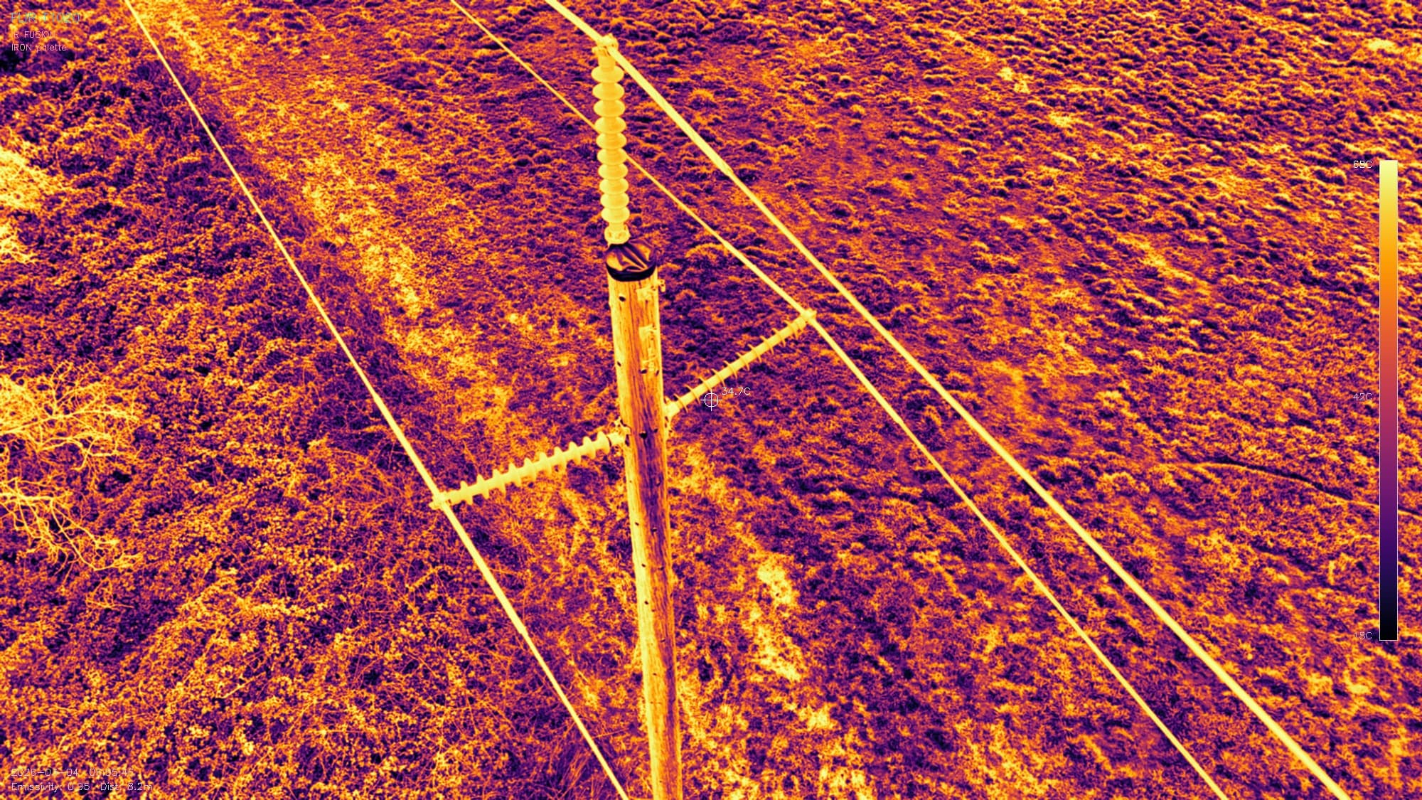 Thermal inspection of pole